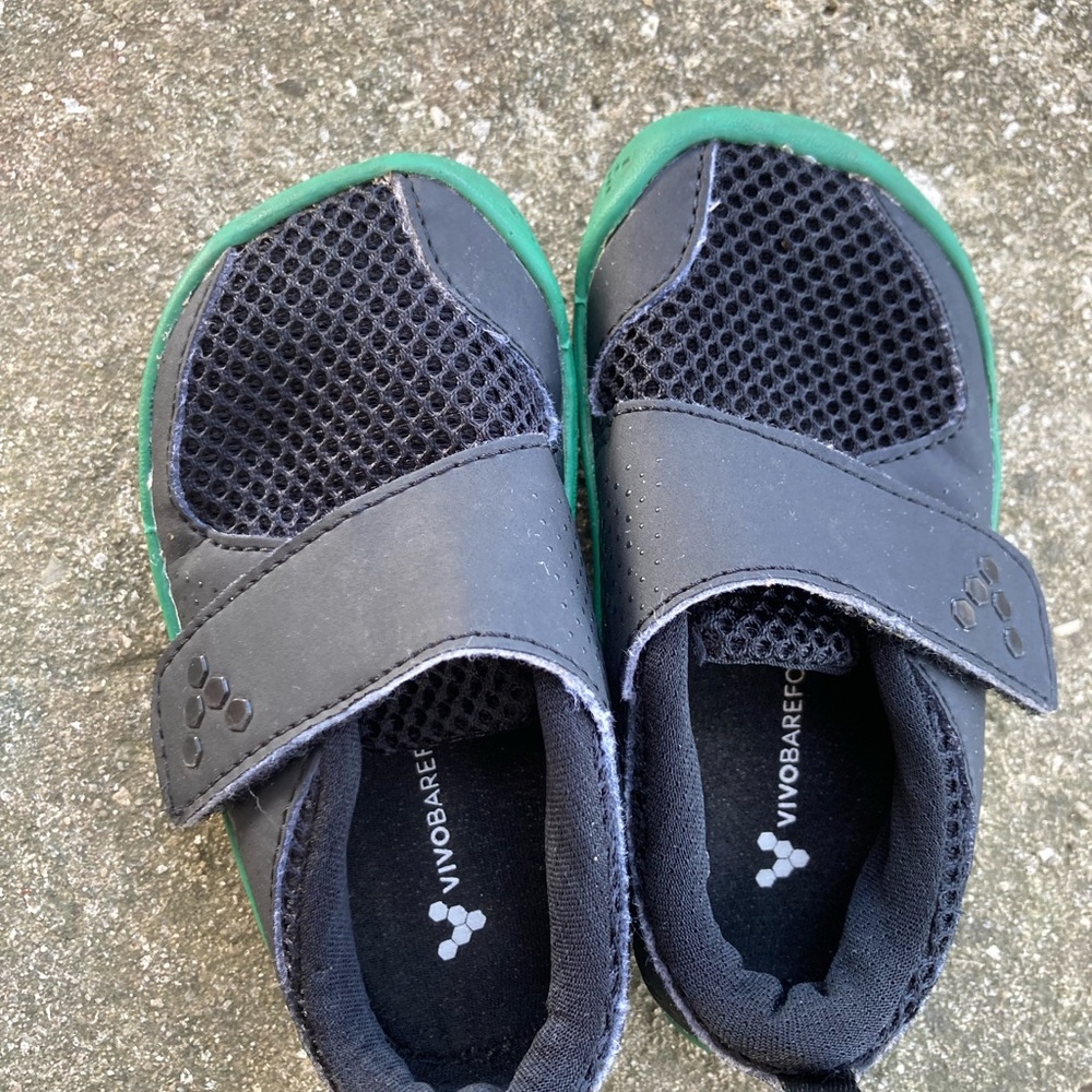 Vivo Barefoot Kids Shoes - Black and Green